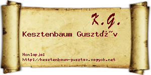 Kesztenbaum Gusztáv névjegykártya